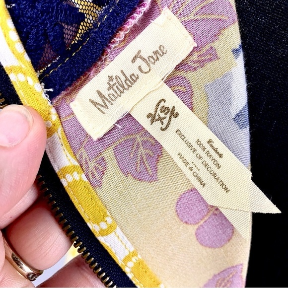 MATILDA JANE | Golden Key Sleeveless Yellow Red Navy White Floral Striped Dress - Picture 12 of 14